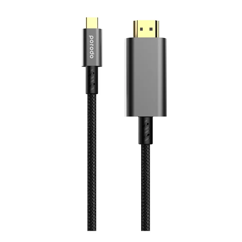 Porodo Type-C to HDMI to Cable with 4K Ultra-HD Video Streaming and Braided Wire 1.8M — photo 1
