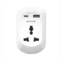 Porodo 3in1 Multi-type Socket with AC USB-A Type C UK - White.webp