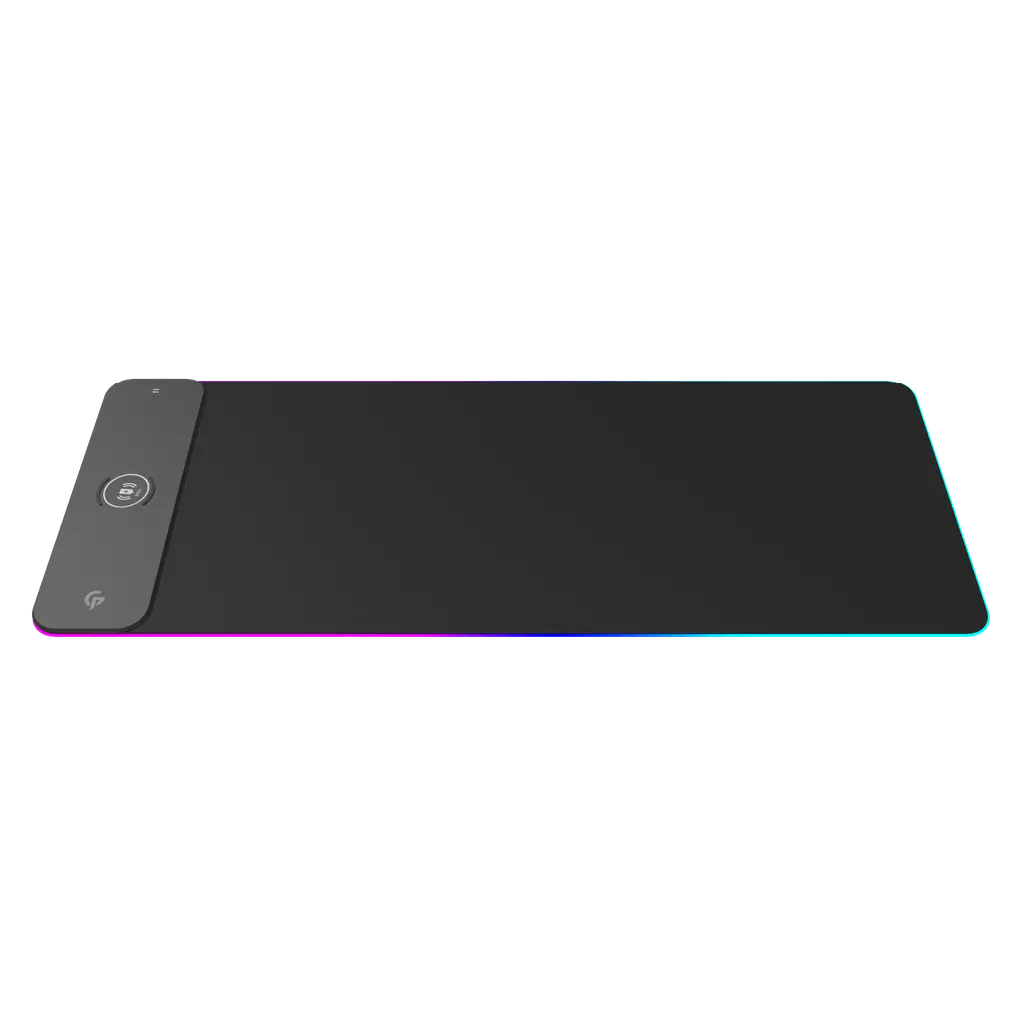 [PDX115-BK] Porodo Gaming RGB Gaming Mouse Pad With 15W Fast Wireless Charger.webp