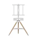 [PD-ATVFTS-WH] Porodo TV Stand Wooden Tripod.webp