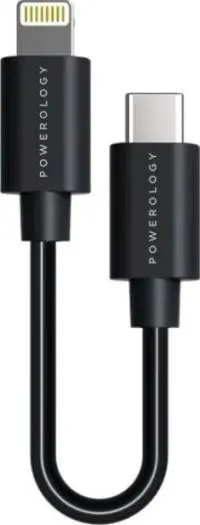 Powerology 0.25m USB-C to Lightning Cable PD25BCLBK — photo 1