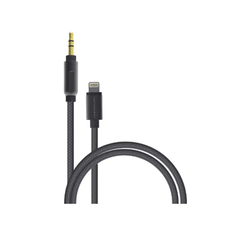Powerology 1.2m Aluminum Braided Lightning to 3.5mm Audio Cable P12LAUGY — photo 2