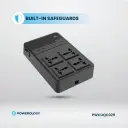 Powerology 2500w 4 AC Power Strip with Built-In Retractable Cables - Black (2).webp