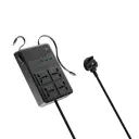 Powerology 2500w 4 AC Power Strip with Built-In Cables - Black.webp