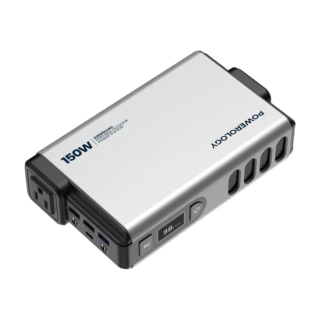 [PPBCHA31] Powerology Mini Power Station with AC Output 150W 32000mAh PD 100W - Gray.webp