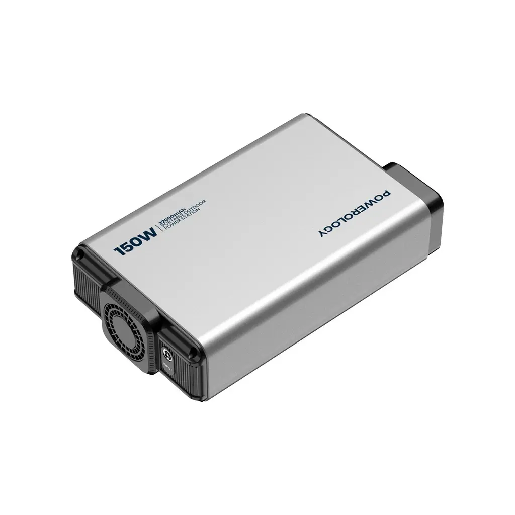 Powerology Mini Power Station with AC Output 150W 32000mAh PD 100W - Gray (1).webp