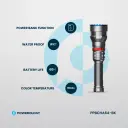 Powerology 4000mAh Waterproof LED Flashlight - Black.webp