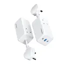 Powerology 65w Power Strip With Dual Power Socket PWPS65W-WH — photo 1