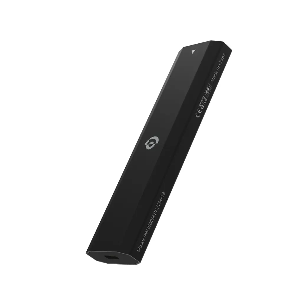 Powerology Dual Protocol Portable SSD Drive 256GB - Black.webp