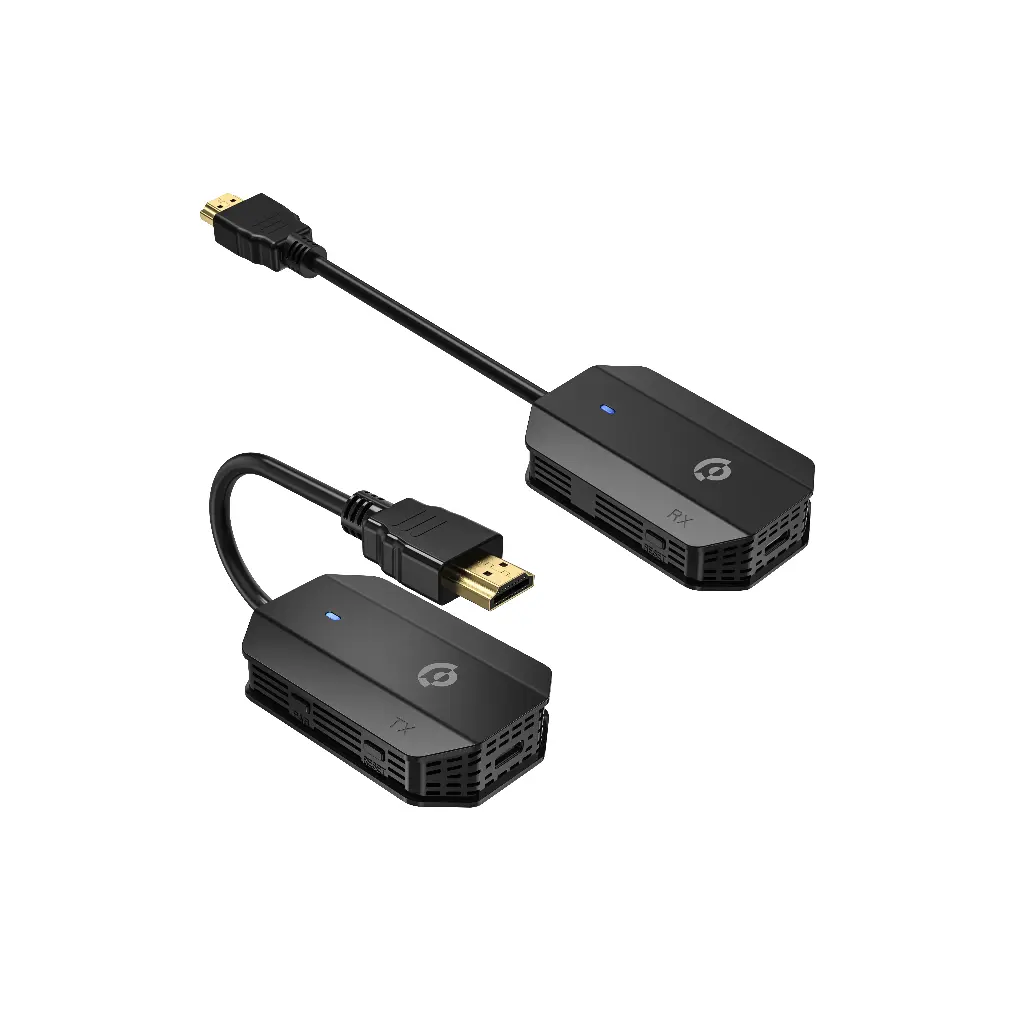 [PHDMRABK] Powerology Wireless HDMI Mirroring Adaptor Pair with USB-C Cable Full HD 1080P - Black.webp