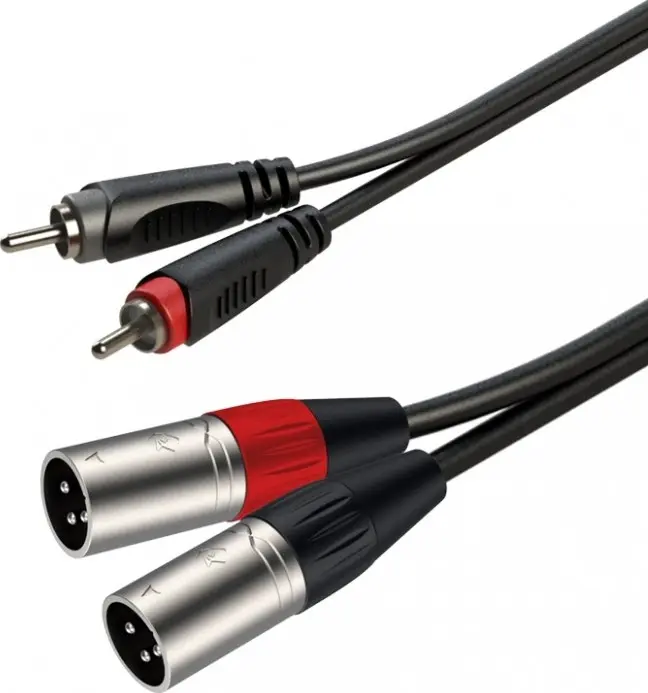 Roxtone Samurai Audio Connection Cable 2XLRM To 2RCA 3Mtr RACC190L3 — photo 1