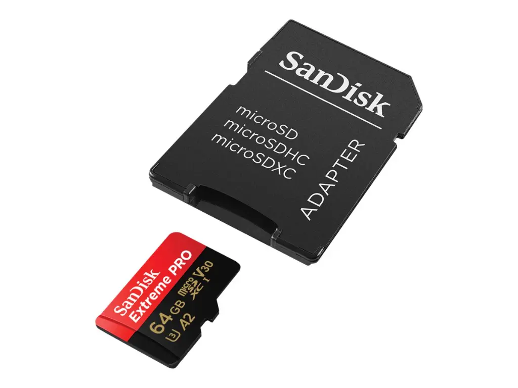 SanDisk Extreme Pro 200MB/s 64GB MicroSDXC UHS-I Card with Adapter SDSQXCU-064G-GN6MA V30 — photo 2