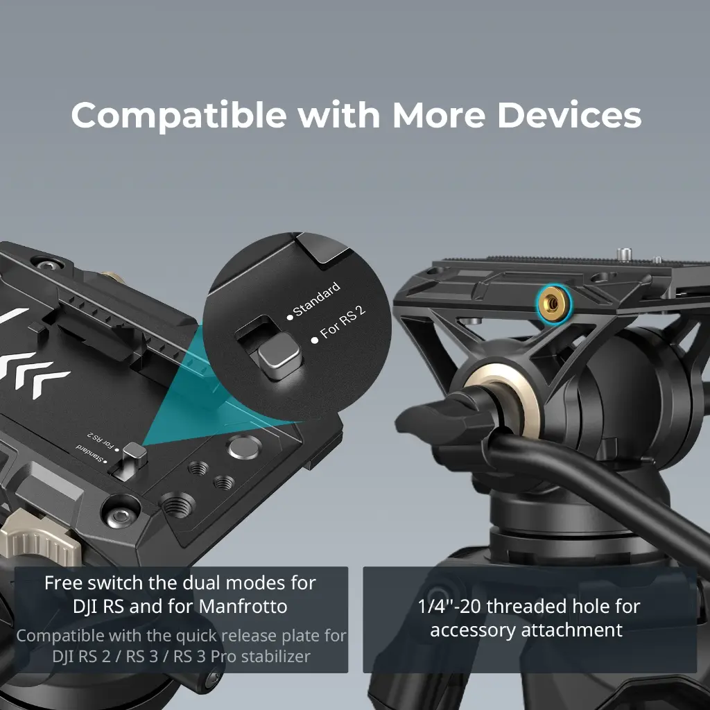 SmallRig AD-01 Heavy-Duty Tripod with Fluid Head 3751B — photo 2