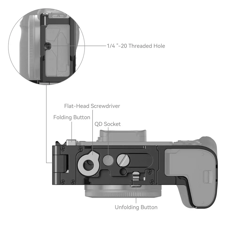 SmallRig Foldable L-Shape Mount Plate for Canon EOS R8 4211 — photo 3