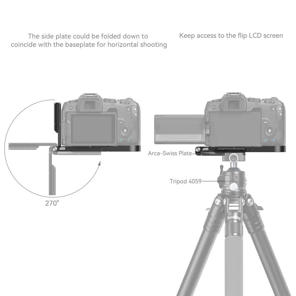 SmallRig Foldable L-Shape Mount Plate for Canon EOS R8 4211 — photo 5