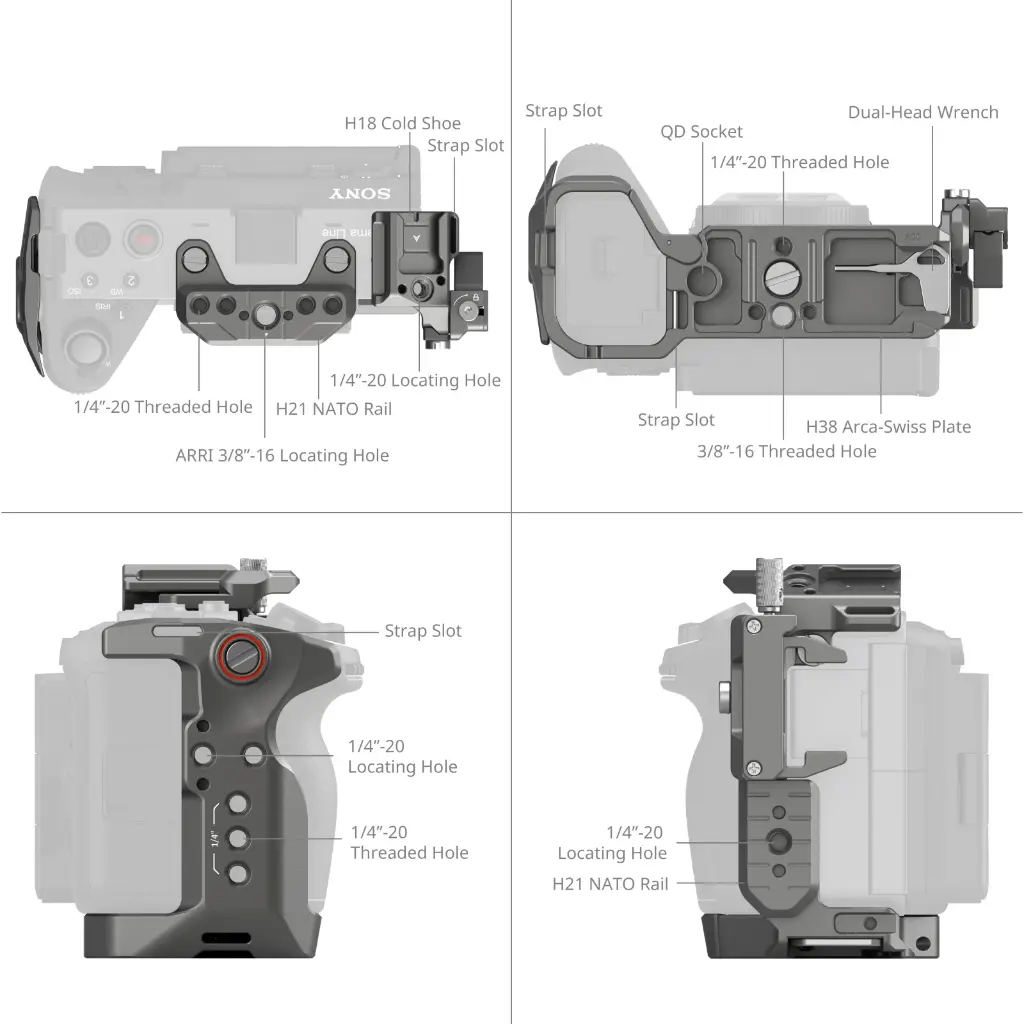 SmallRig HawkLock Quick Release Advanced Cage Kit for Sony FX3 / FX30 4771 — photo 4