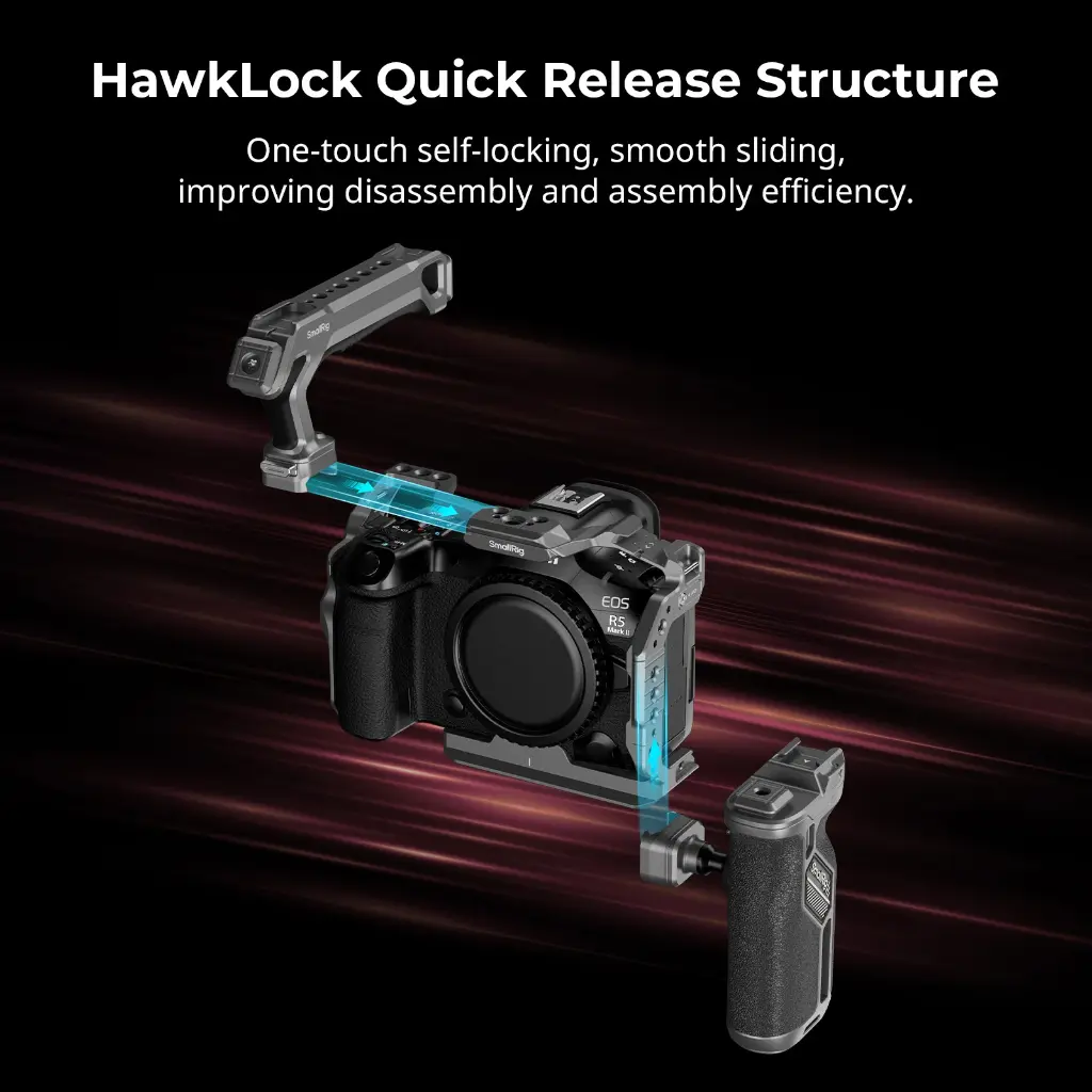 SmallRig HawkLock Quick Release Cage Kit for Canon EOS R5 Mark II 5029 — photo 4