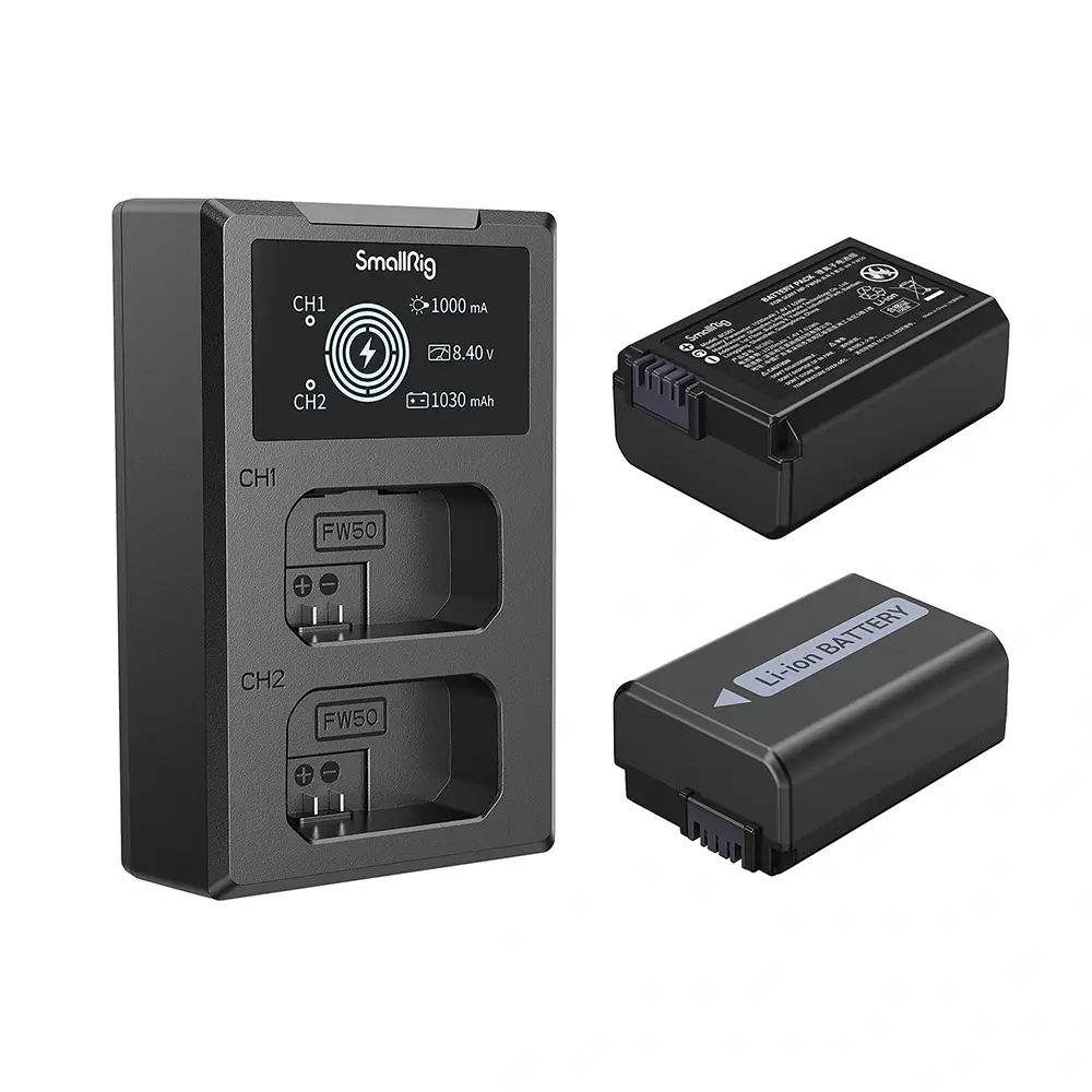 SmallRig NP-FW50 2-Battery Kit with Dual Charger 3818 — photo 2
