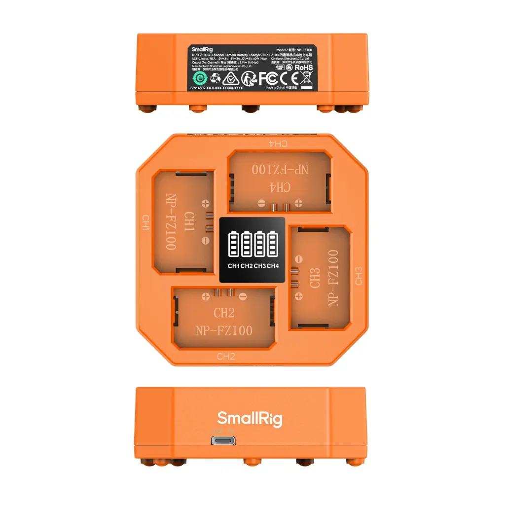 SmallRig NP-FZ100 4-Channel Camera Battery Charger 4839 — photo 3
