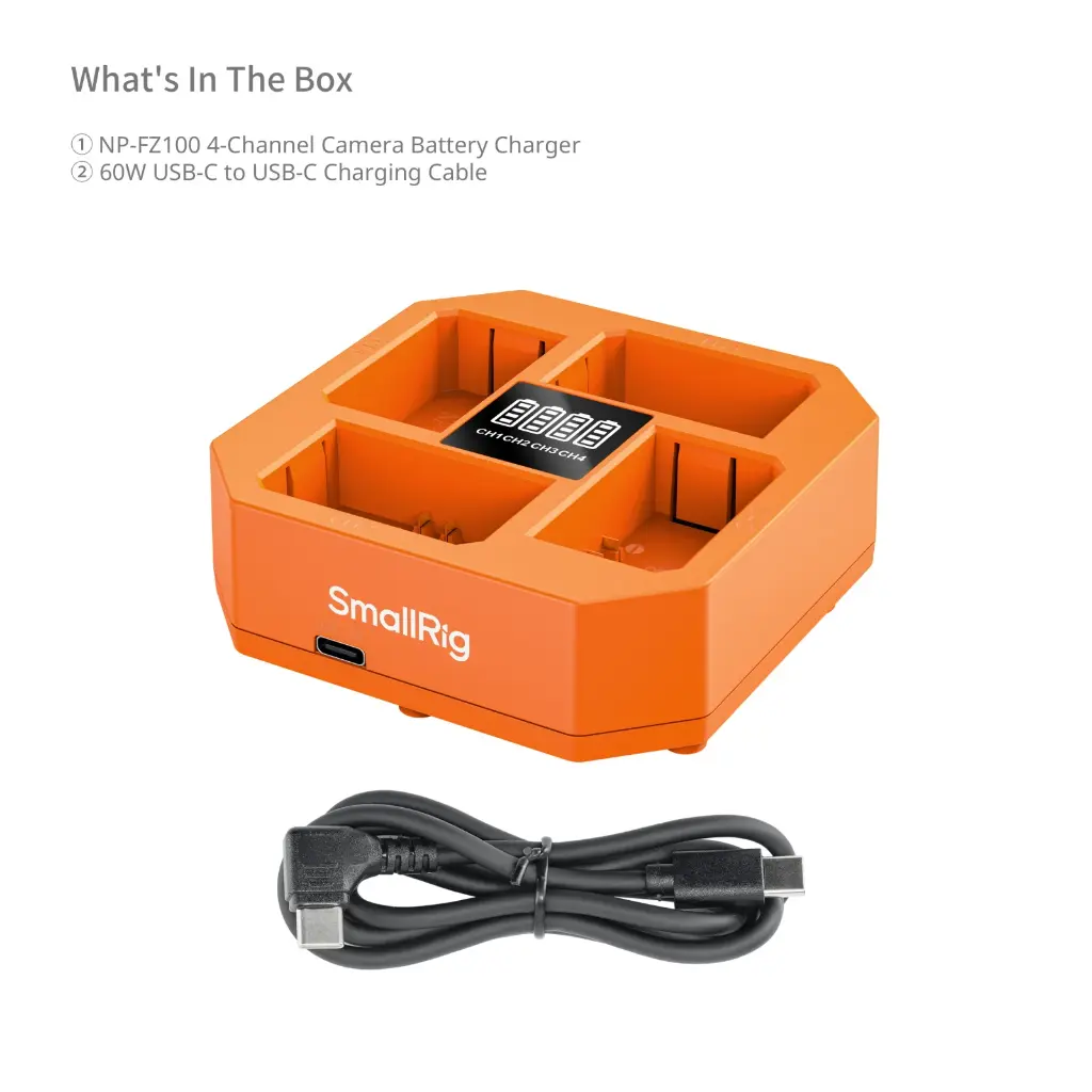 SmallRig NP-FZ100 4-Channel Camera Battery Charger 4839 — photo 2