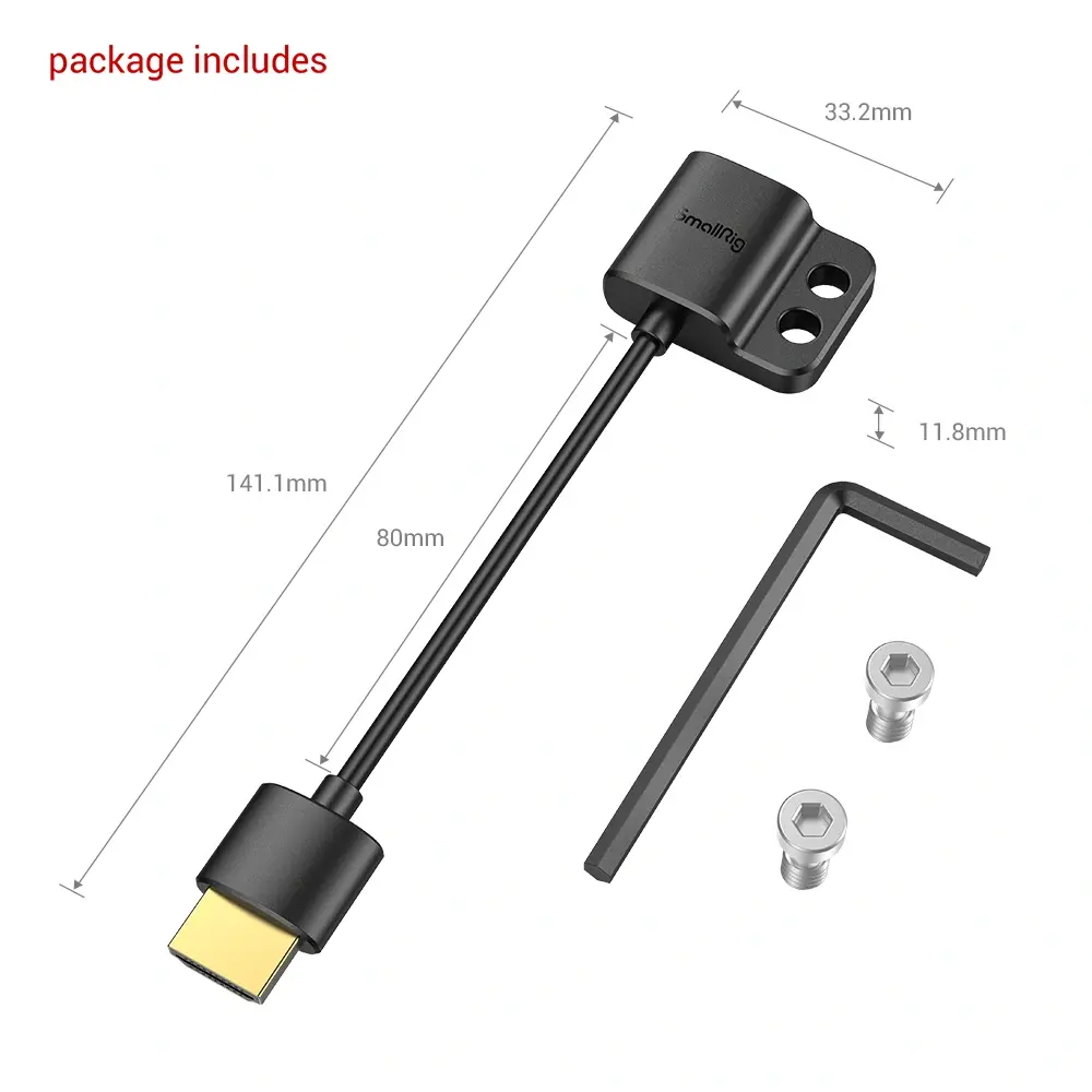 SmallRig Ultra Slim 4K HDMI Adapter Full HDMI Male to Full HDMI Female (A TO A) 3019 — photo 3