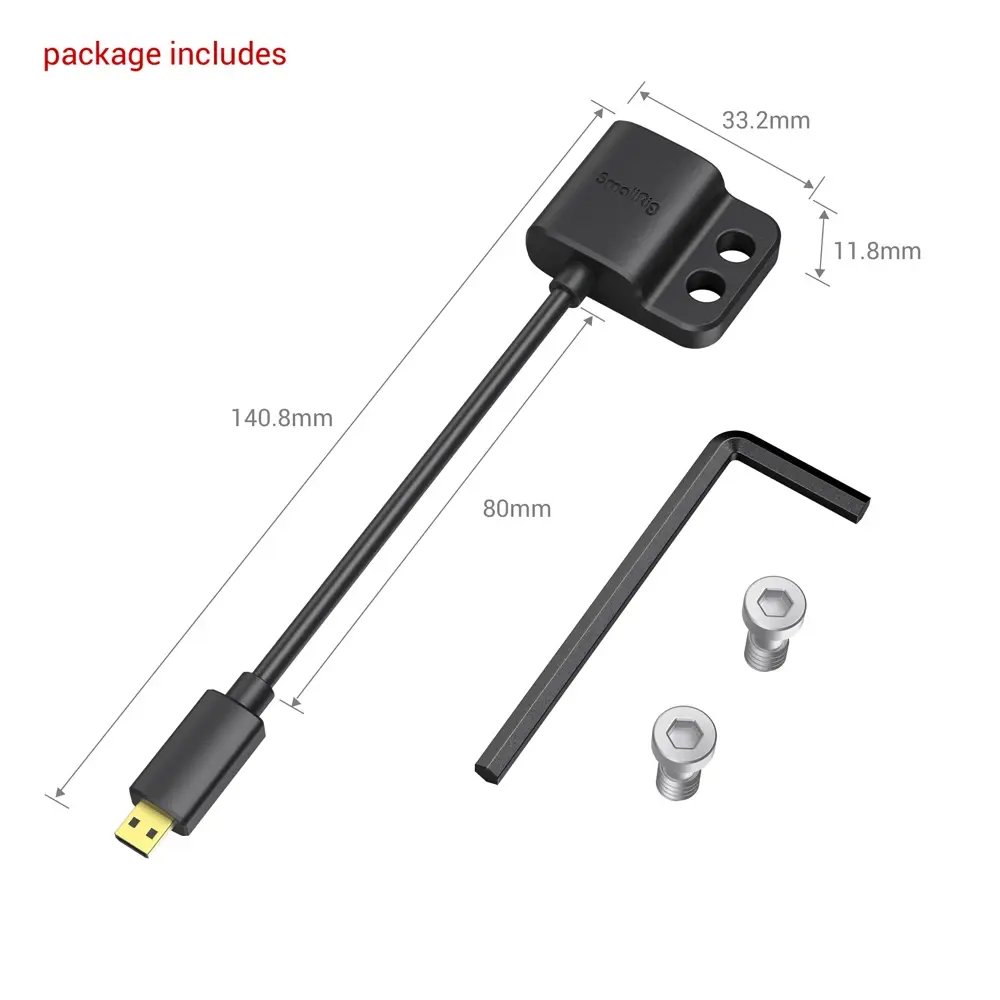 SmallRig Ultra Slim 4K HDMI Adapter Micro HDMI Male to Full HDMI Female (D TO A) 3021 — photo 3