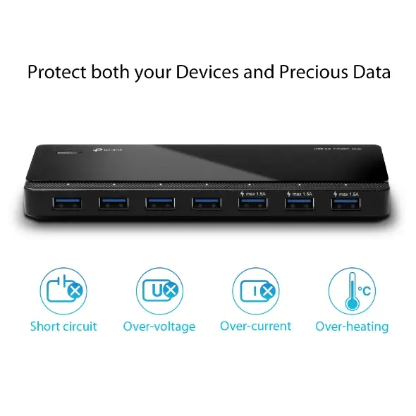 TP-Link USB3.0 7-Port Data Hub & 3 Fast Charge Outputs UH700 — photo 2
