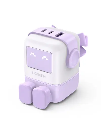 UGreen Nexode RG 65w 3-Port GaN Fast Charger with 2USB-C & 1 USB-A CD361 35292 Purple — photo 2