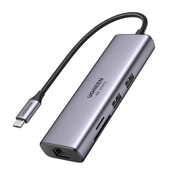 Ugreen CM512 7in1 USB-C Multi-functional Adapter with Ethernet Interface 60515 — photo 1