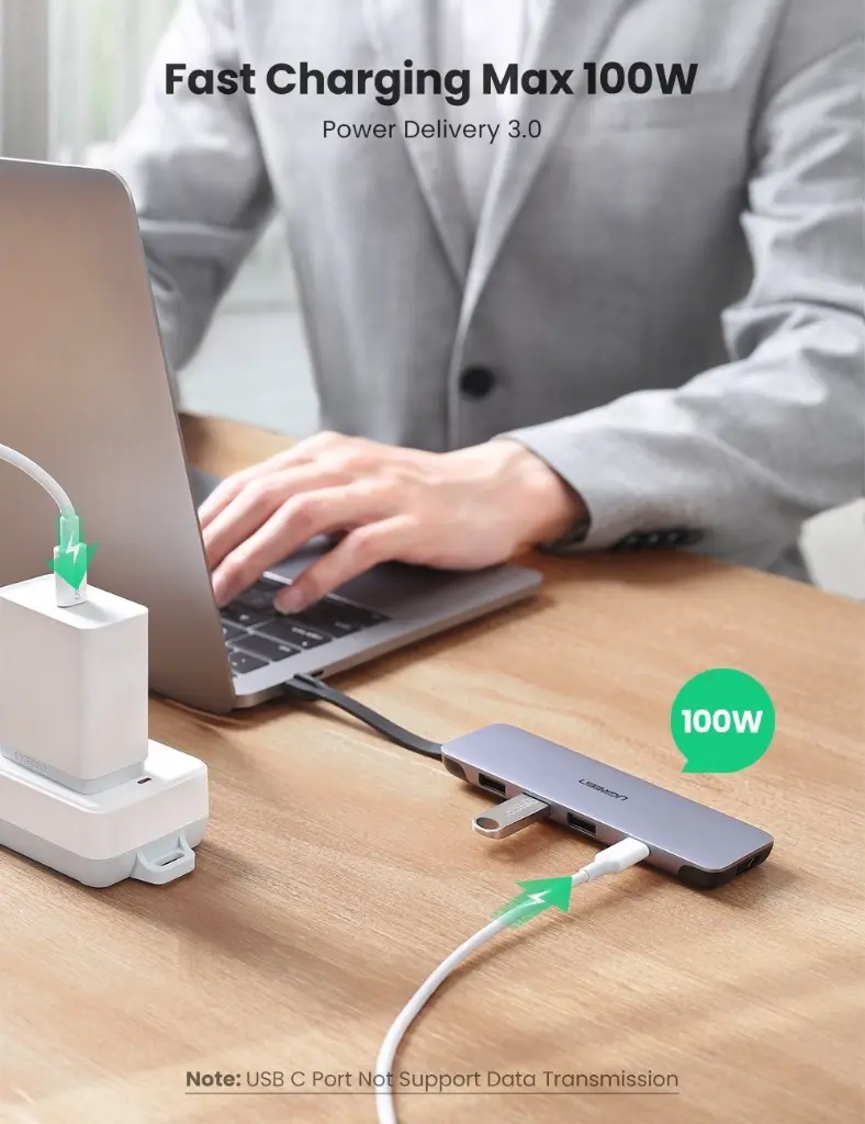 Ugreen CM512 7in1 USB-C Multi-functional Adapter with Ethernet Interface 60515 — photo 3