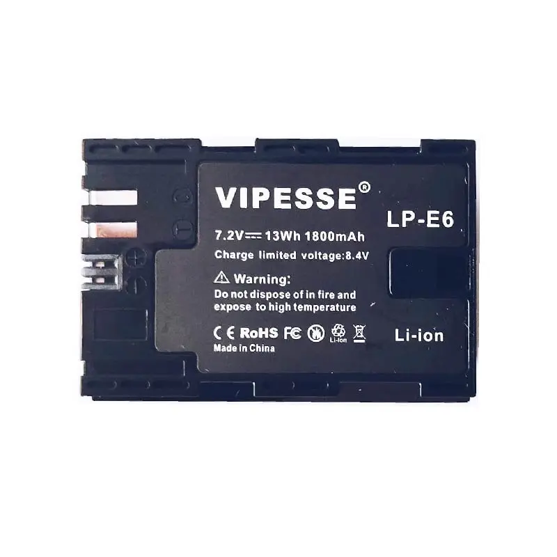 Vipesse LP-E6 7.2v 13Wh 1800mAh Rechargeable Li-ion Camera Battery Pack for Canon — photo 1