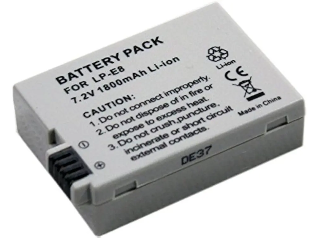 Vipesse LP-E8 7.4v 13.3Wh 1800mAh Rechargeable Battery for Canon — photo 1
