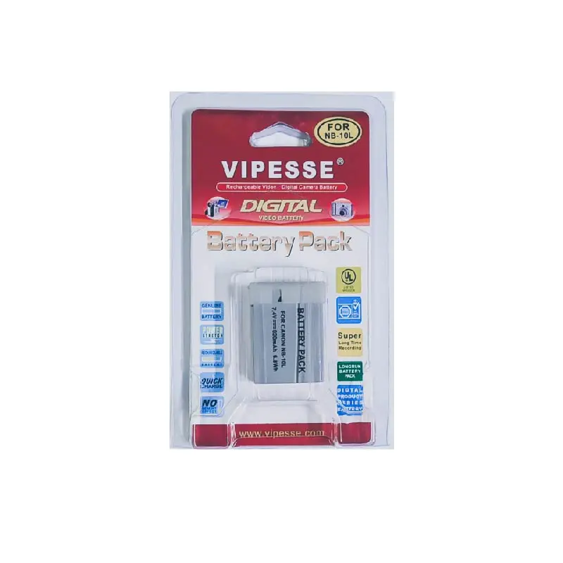 Vipesse NB-10L 920mAh 7.4v 6.8Wh Rechargeable Battery Pack for Canon — photo 1