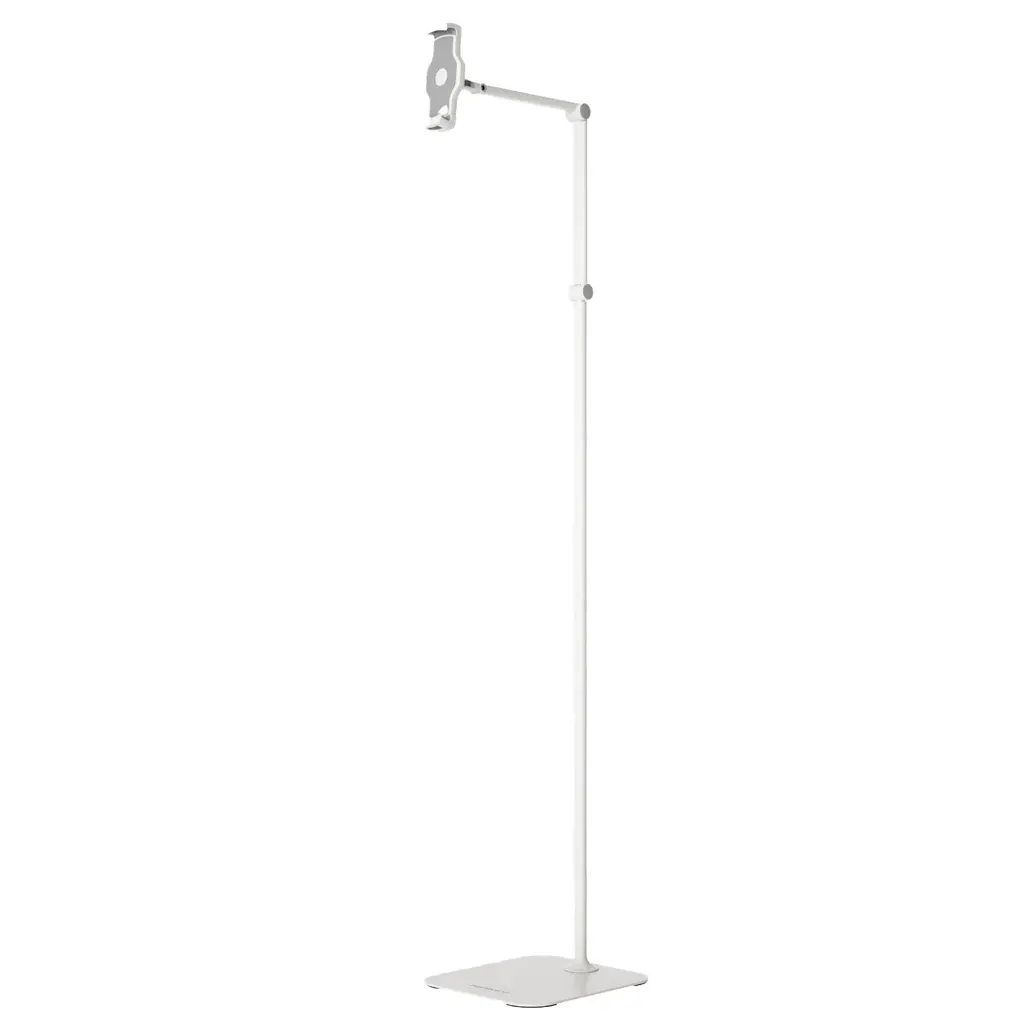 [PTBS170WH] Powerology Multi-Joint Floor Stand Metal Base Phone & Tablet - White.webp