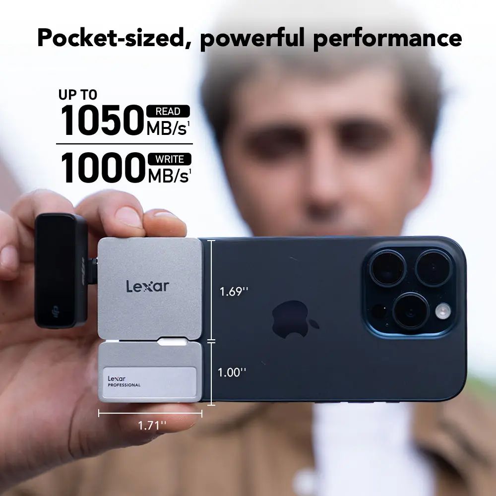 Lexar SL400 Professional Go Portable SSD With Hub R1050MB/s W1000MB/s USB 3.2 Gen 2x2 — photo 3