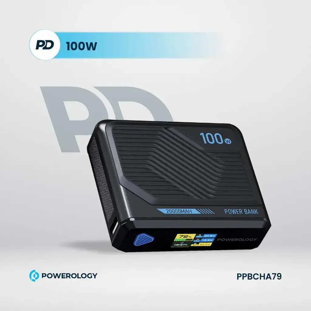 Powerology Ultra Mini 20000mAh Power Bank - Black (1).webp