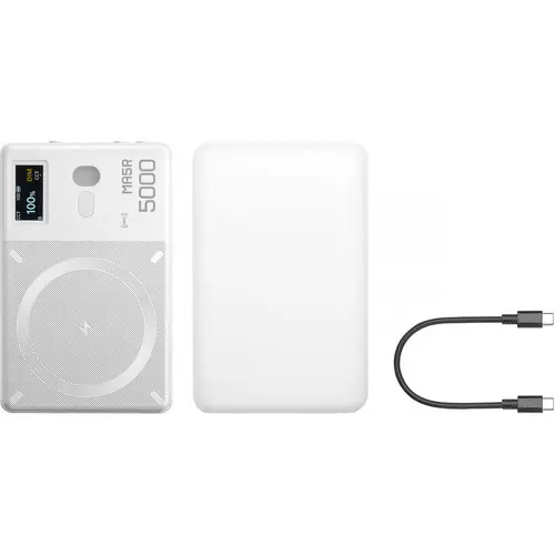 Godox MA5R RBG Led Light & 5000mAh Magsafe Power Bank White — photo 2