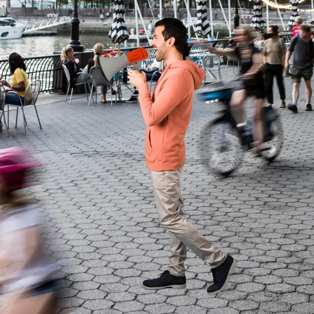Porodo Portable Megaphone - Orange.webp