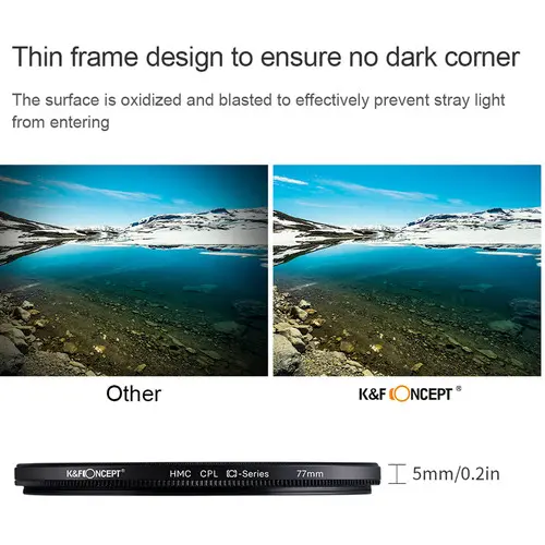 K&F Concept 77mm Classic Series Slim Multicoated Circular Polarizer Filter KF01.1441 — photo 1