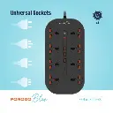 Porodo Blue 8 AC Power Strip - Black (1).webp