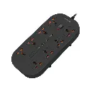 [PB-FWCH035-BK] Porodo Blue 8 AC Power Strip - Black.webp