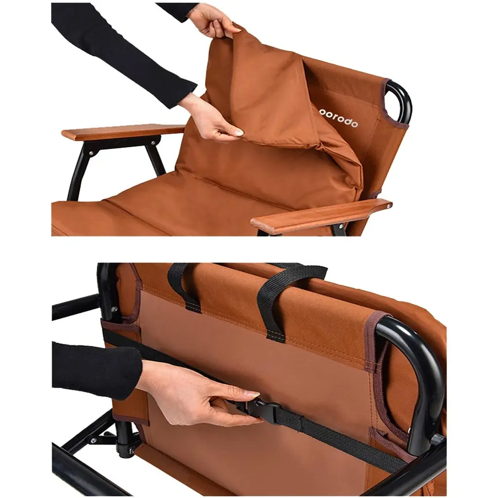 Porodo Lifestyle Camping Foldable Chair - Brown (1).webp