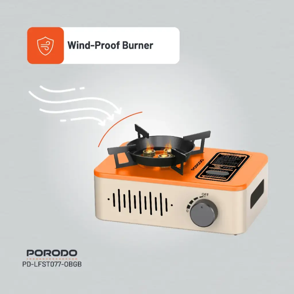 Porodo Lifestyle Portable Outdoor Stove - Orange-Beige (2).webp