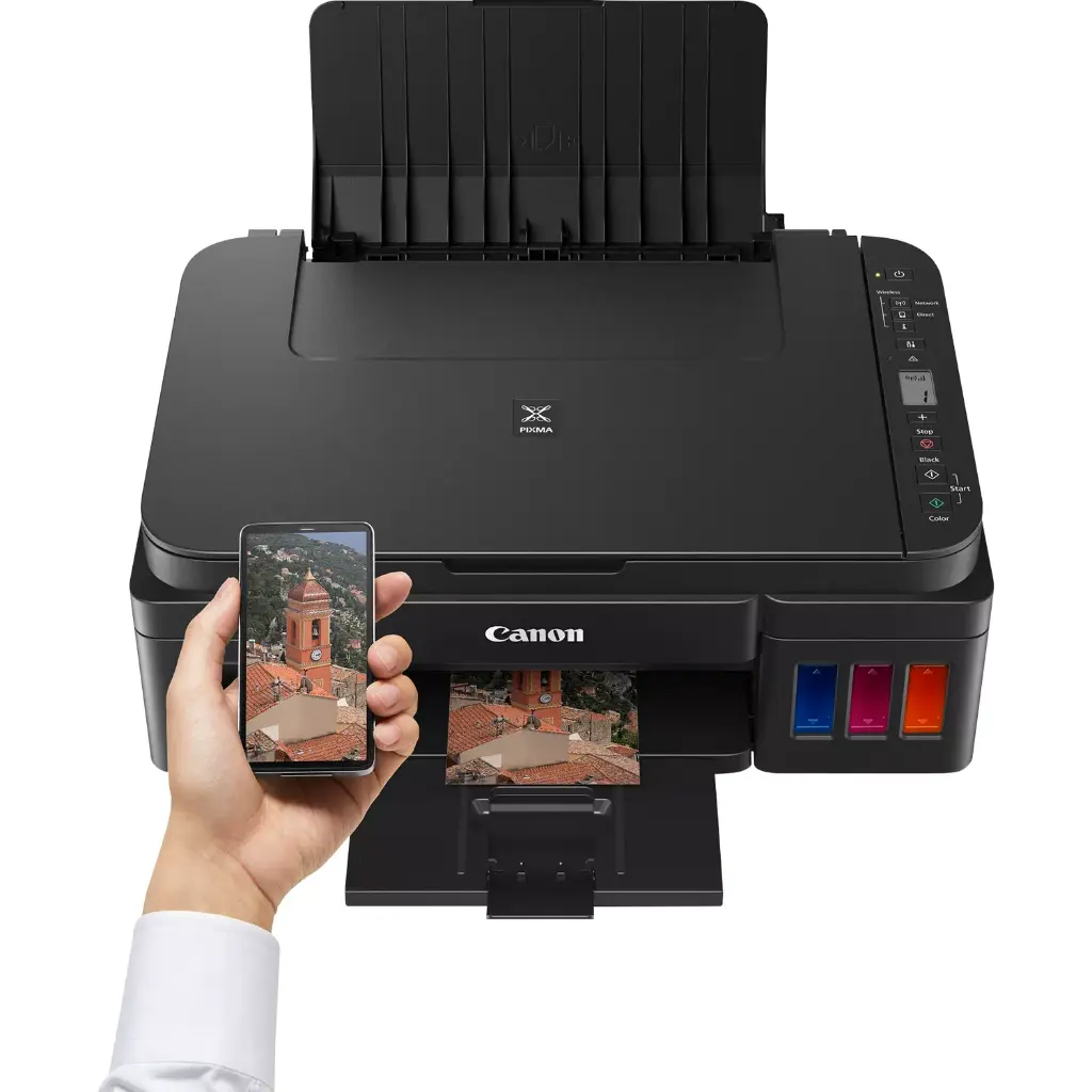 canon-pixma-g3411-printer-extra-black-ink-product-front-view-with-a-person-printing-from-a-smartphone.webp