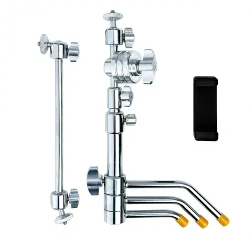 Provision DC-103 Mini C-Stand 3x Mini Ball Head With Mobile Phone Holder PV Mini CSTAND — photo 3