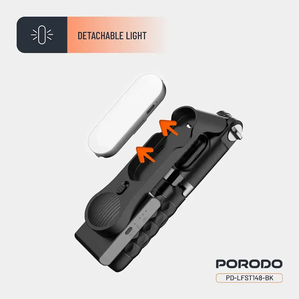 Porodo QuadBase Gimbal Stabilizer - Black (2).webp