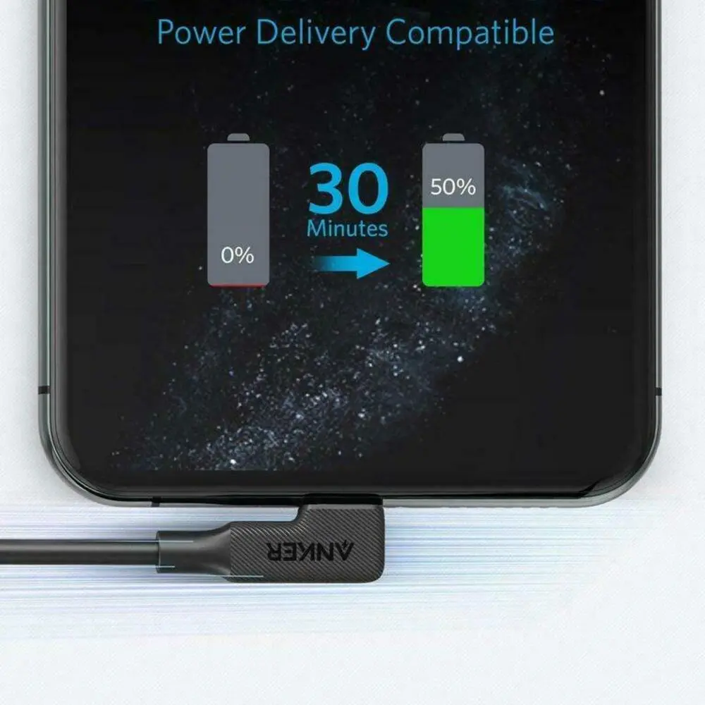 Anker 3ft 0.9m USB A To 90 Degree Lightning Cable A2320H11 — photo 4