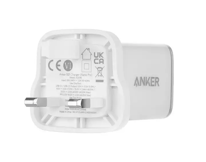 Anker 521 Nano Pro 40w Dual USB-C Port Power Adapter A2038K21 — photo 3