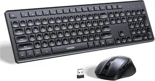 UGREEN MK006 Wireless Keyboard And Mouse Combo - Arabic Layout, Black 45248