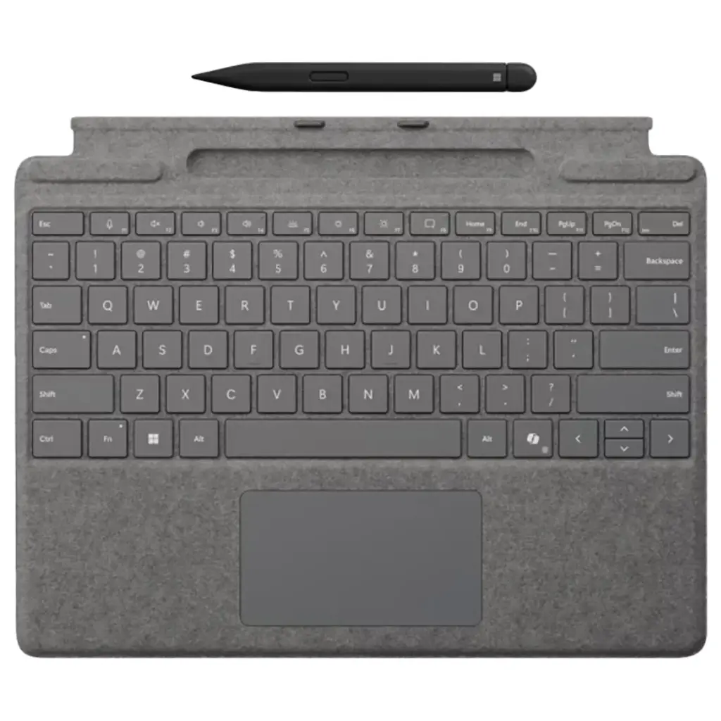 Microsoft Surface Pro Keyboard Copilot with Slim Pen 2 Bundle Pack Platinum Arabic/English 8X6-00227